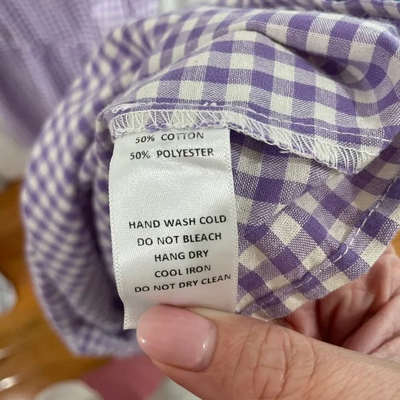 Things Between Purple Gingham Tiered Maxi Dress - Picture 3 of 7